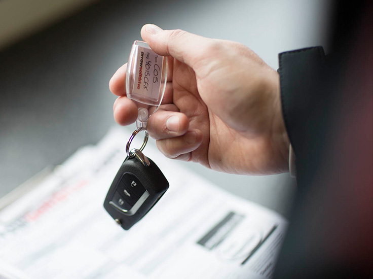 Arrow Self Drive vehicle handover